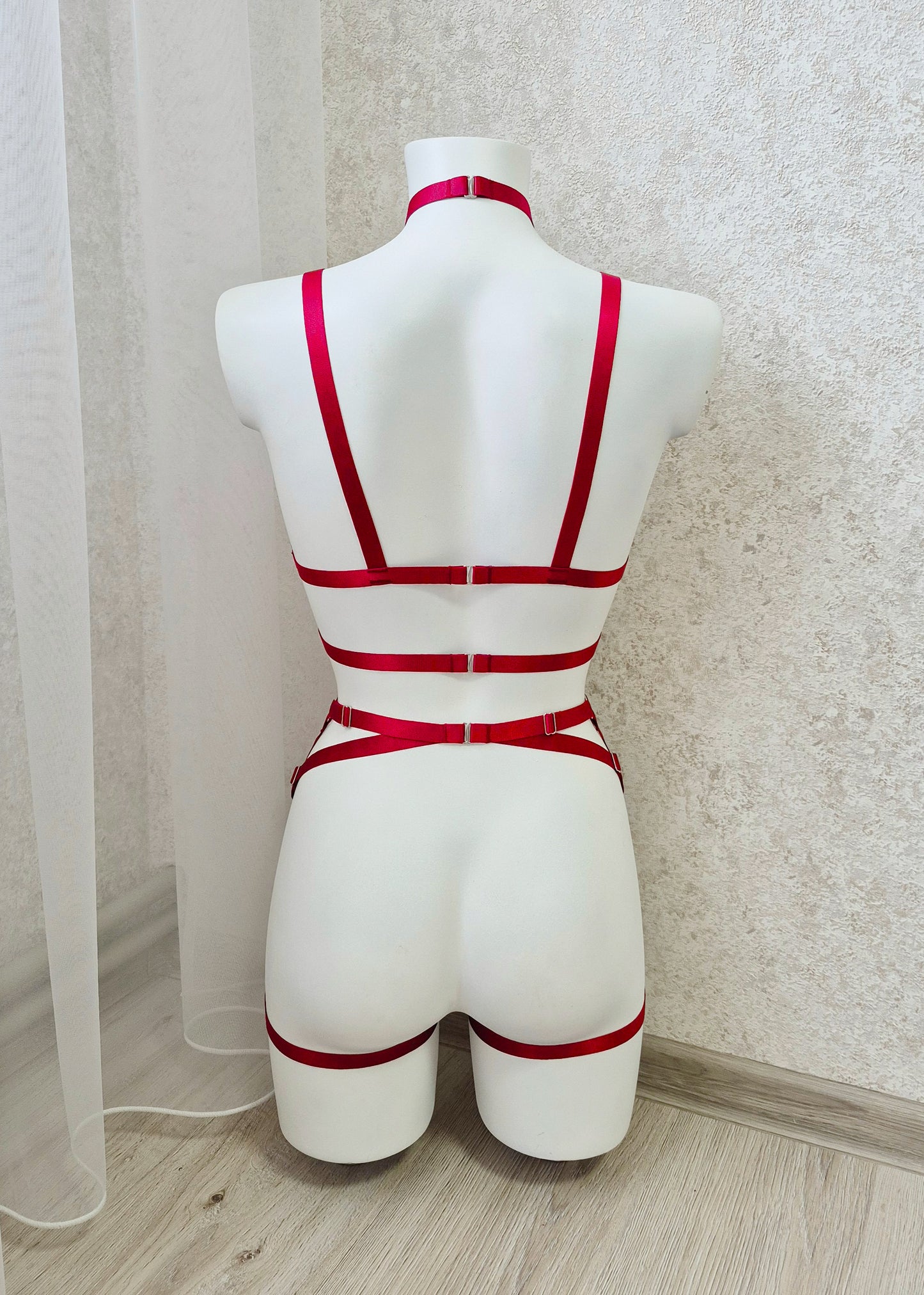 Odin - red women harness lingerie set valentines day gift