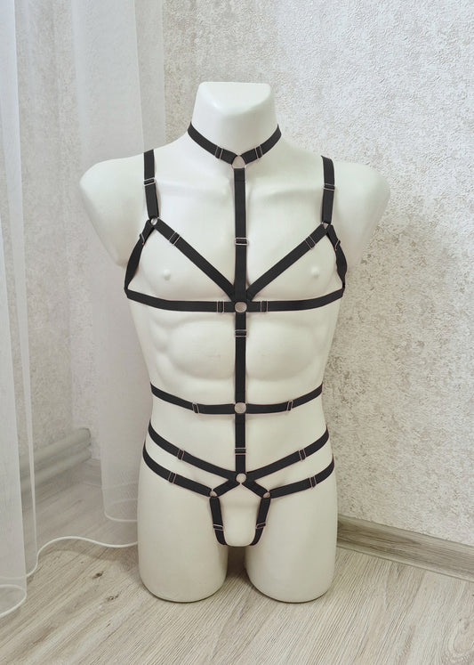 Tyr men - black fullbody male harness