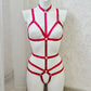 Tyr - red harness lingerie woman