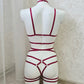 Vali - open crotchless harness lingerie women outfit