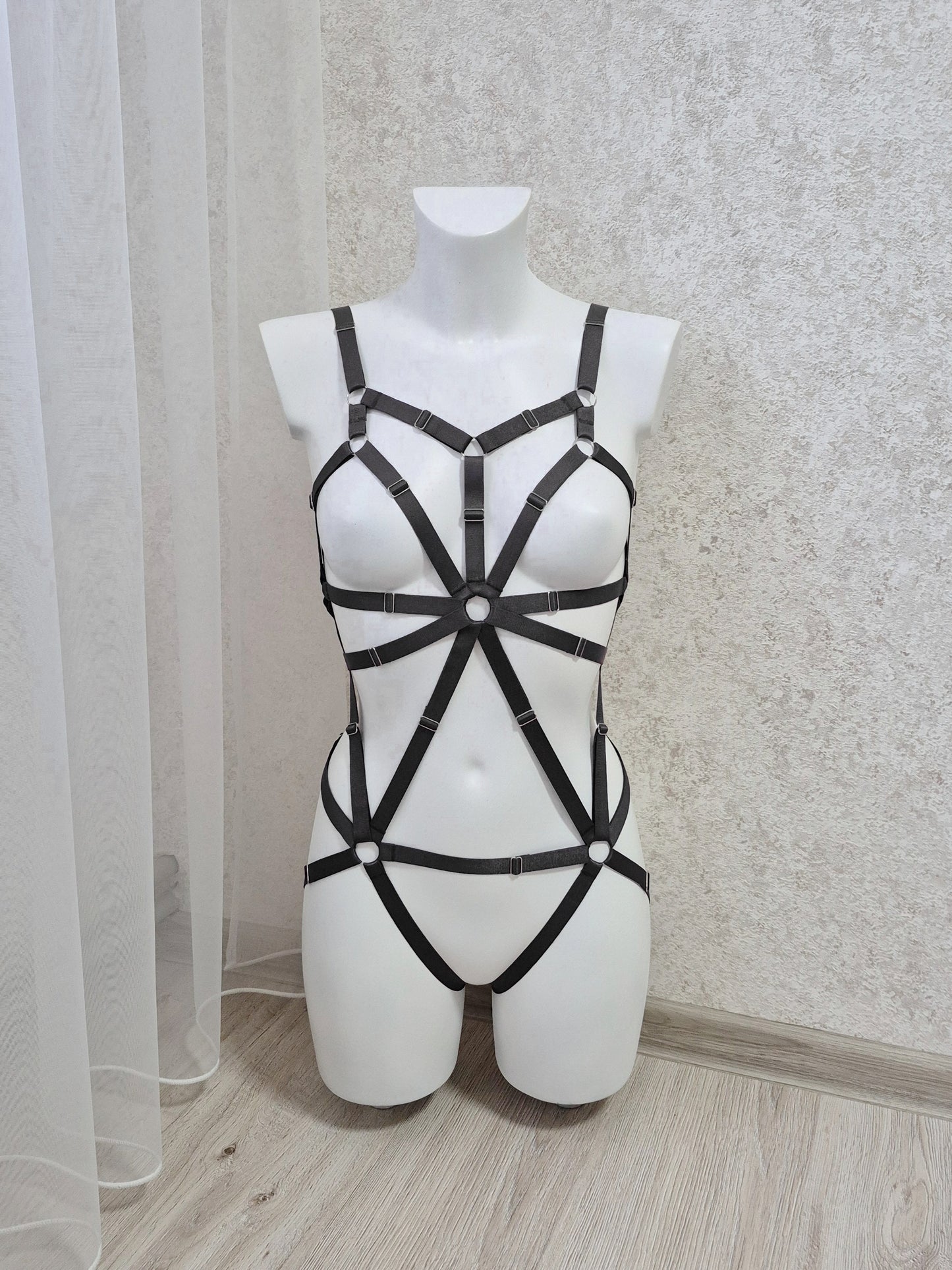 Dagur - black harness lingerie women