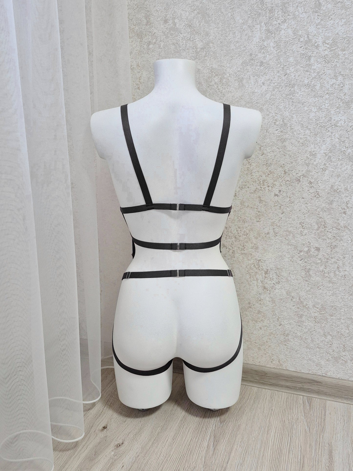 Dagur - black harness lingerie women