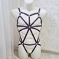 Dagur men - purple chest harness bodysuit