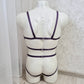 Dagur men - purple chest harness bodysuit