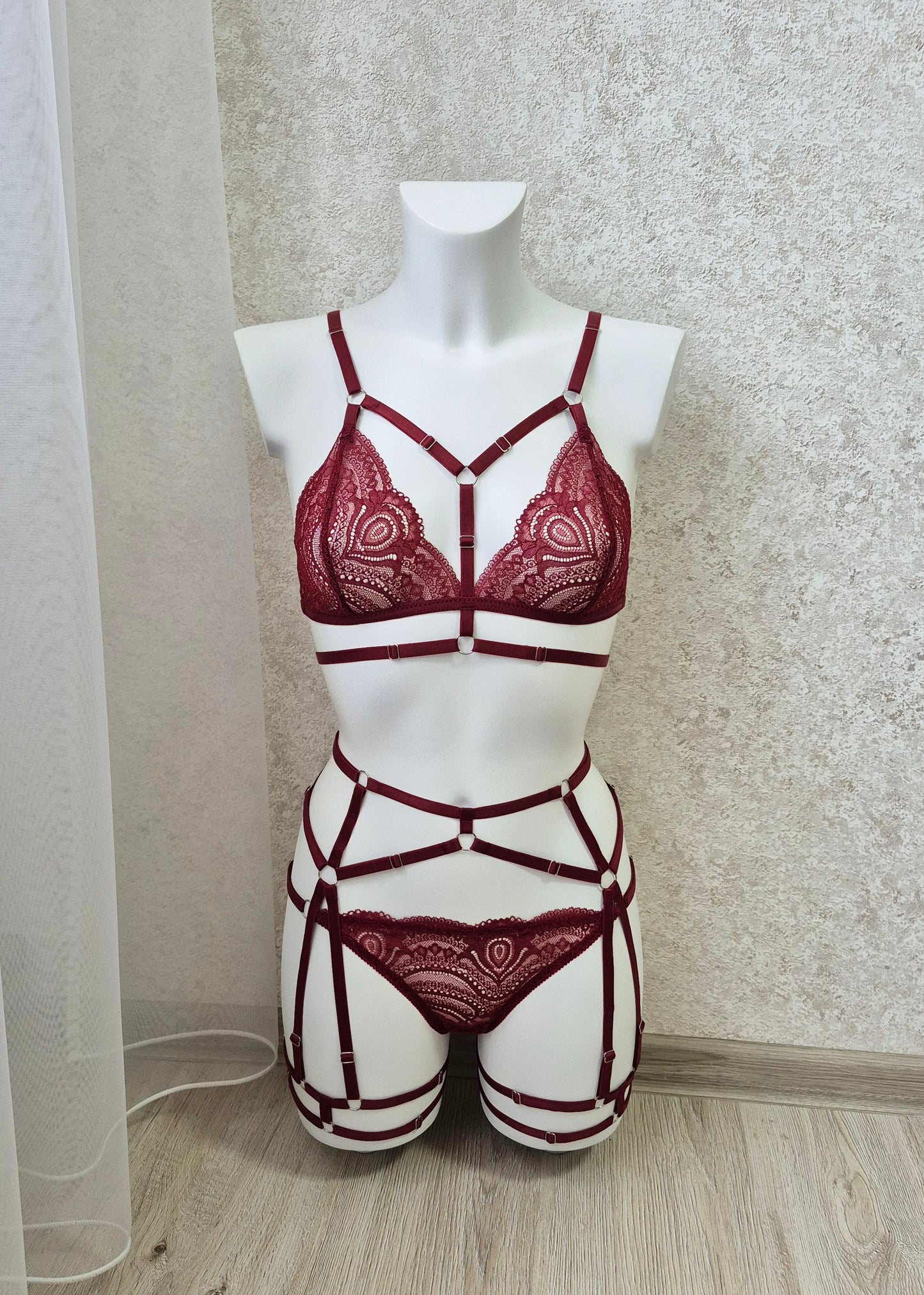 Darla - transparent women lingerie bra and panty set