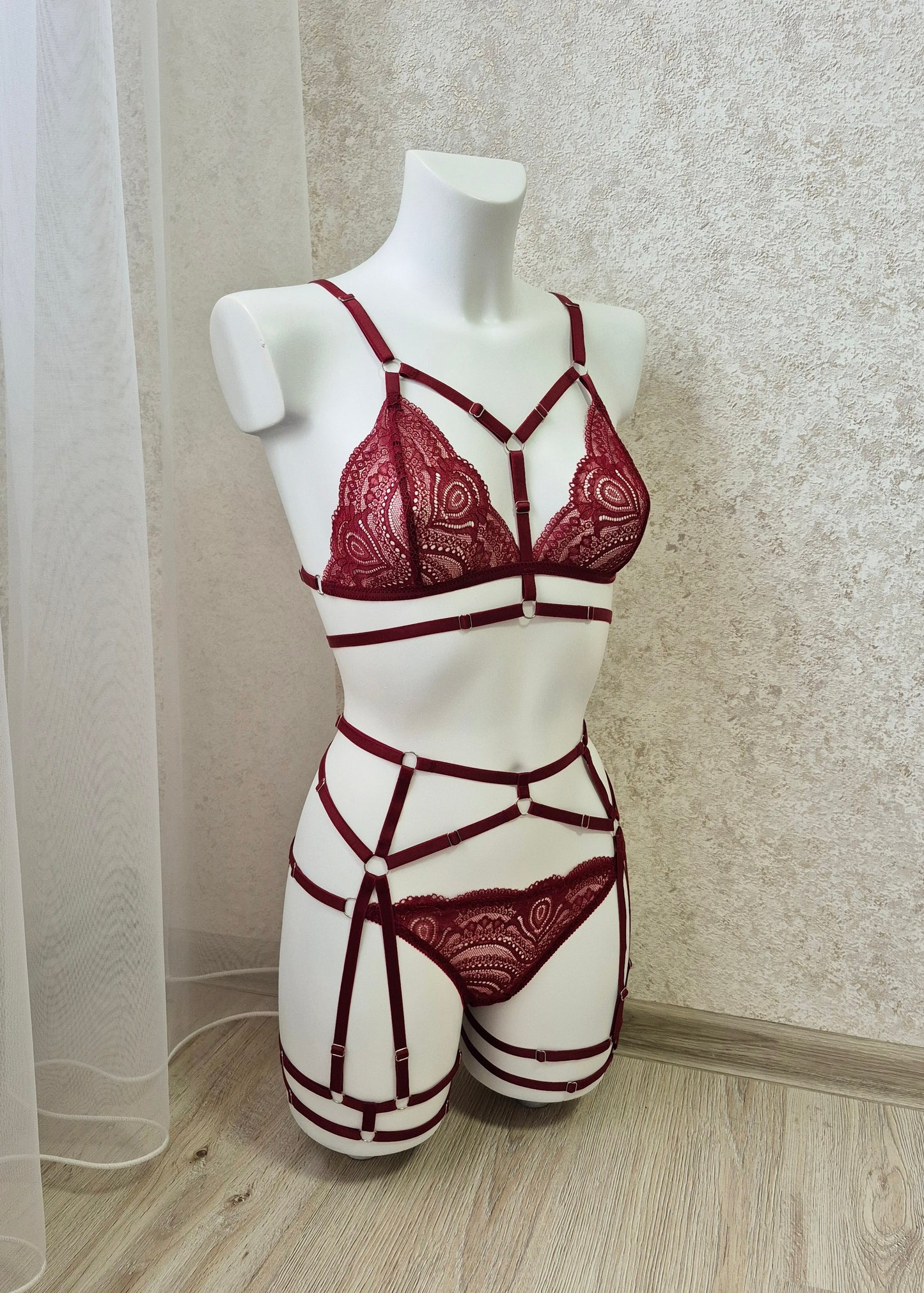 Darla - transparent women lingerie bra and panty set