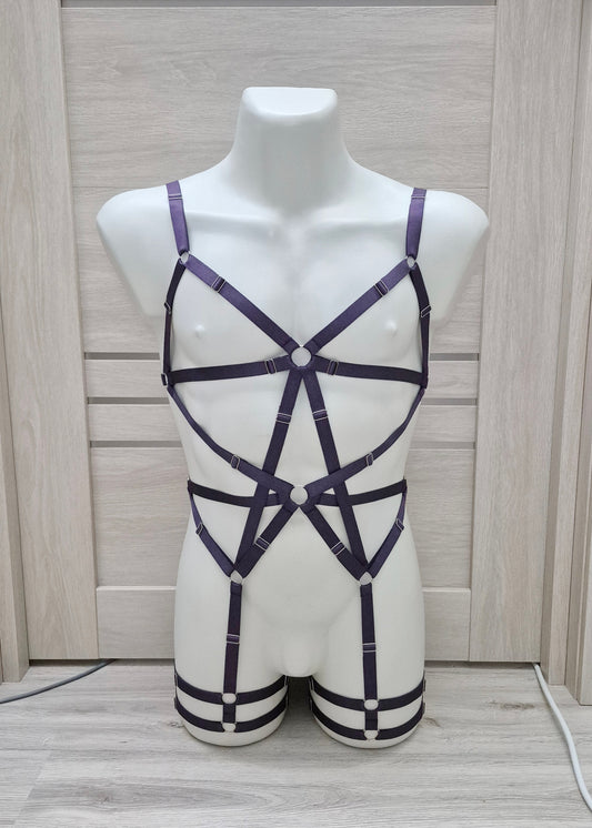 Hecate II men - open full body crotchless harness bodysuit