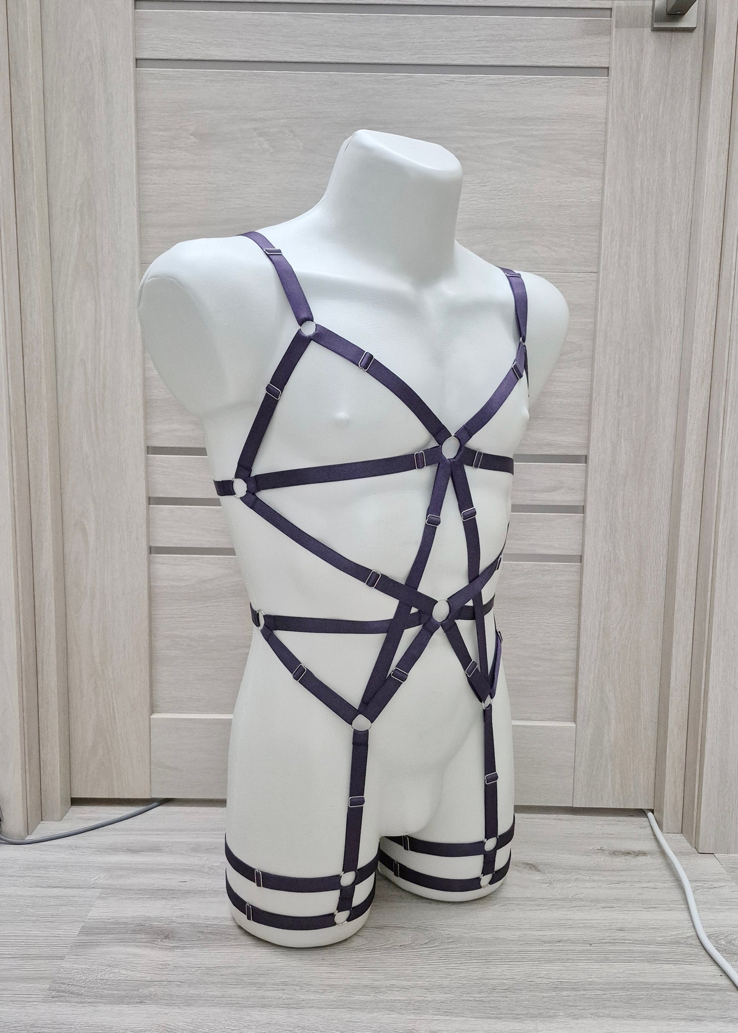 Hecate II men - open full body crotchless harness bodysuit