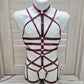 Scylla men - wine harness lingerie bodysuit
