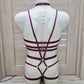 Scylla men - wine harness lingerie bodysuit