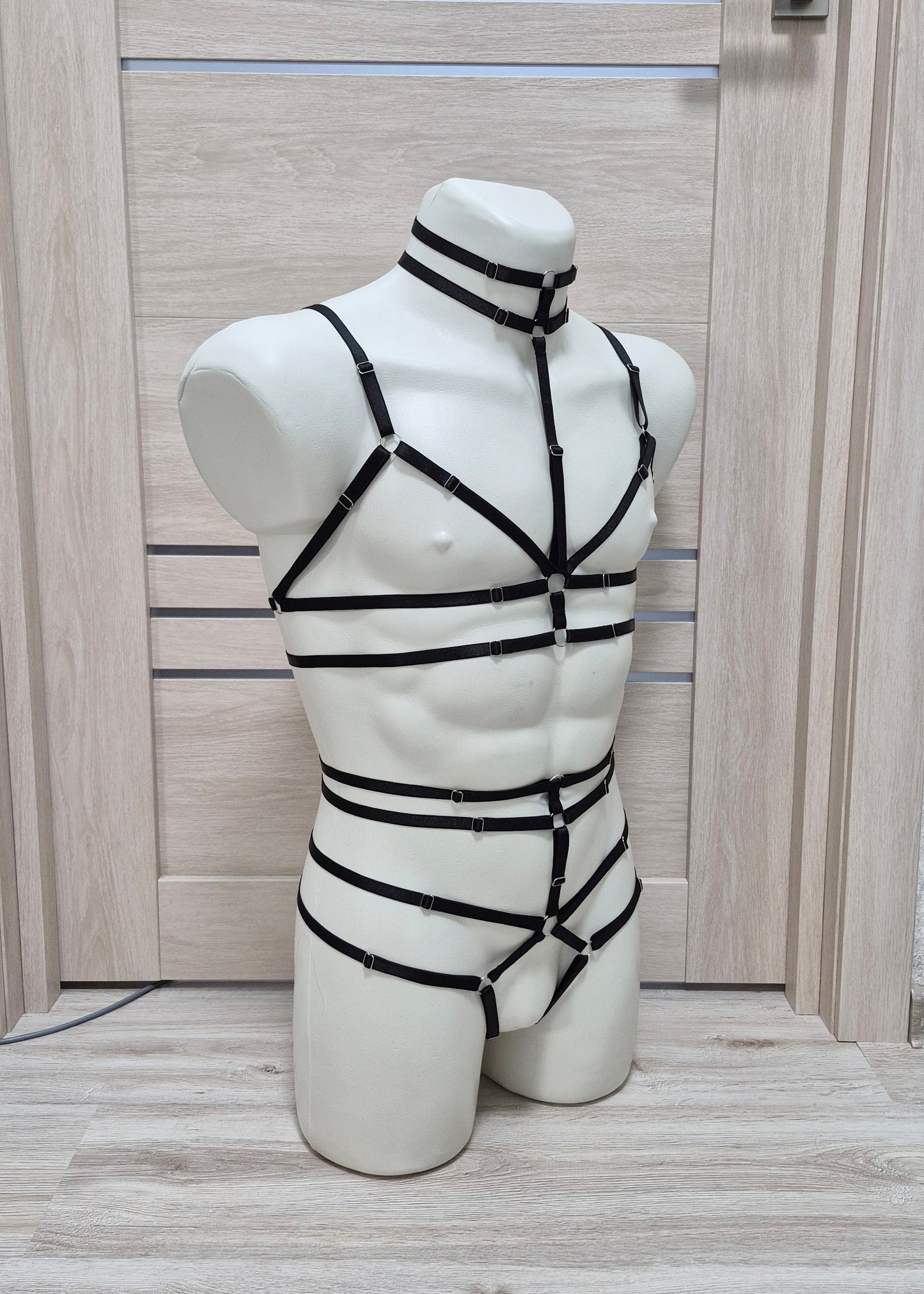Athena men - sissy lingerie set cupless bra open panties