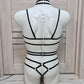 Athena men - sissy lingerie set cupless bra open panties