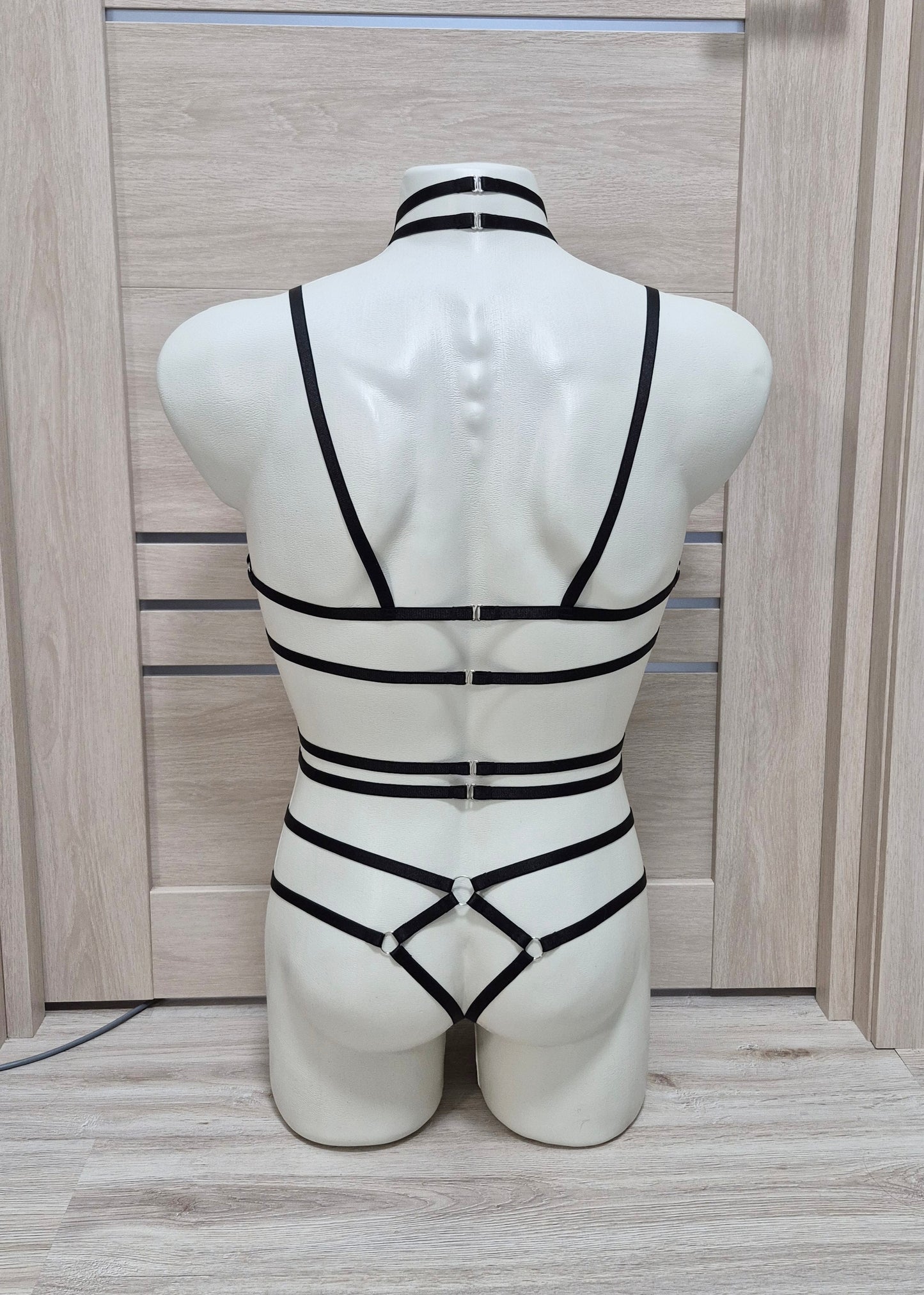 Athena men - sissy lingerie set cupless bra open panties