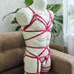 Fulla men - open crotchless harness sissy lingerie set