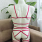 Fulla men - open crotchless harness sissy lingerie set