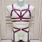 Pakhet men - burgundy festival harness outfit male