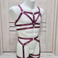 Pakhet men - burgundy festival harness outfit male