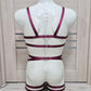 Pakhet men - burgundy festival harness outfit male