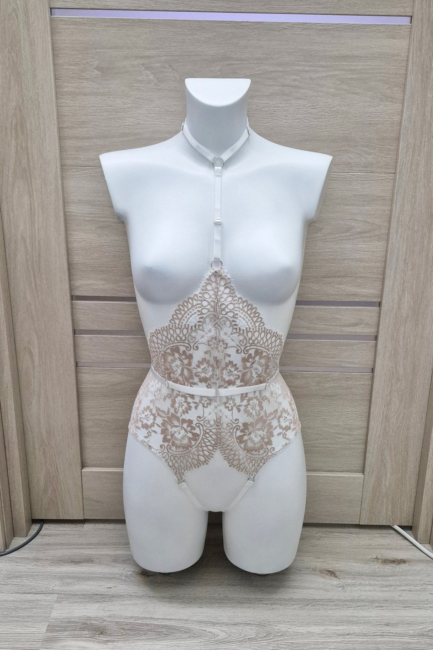 Calliope - honeymoon crotchless lace bodysuit