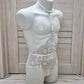 Calliope men - white open lingerie sissy bodysuit