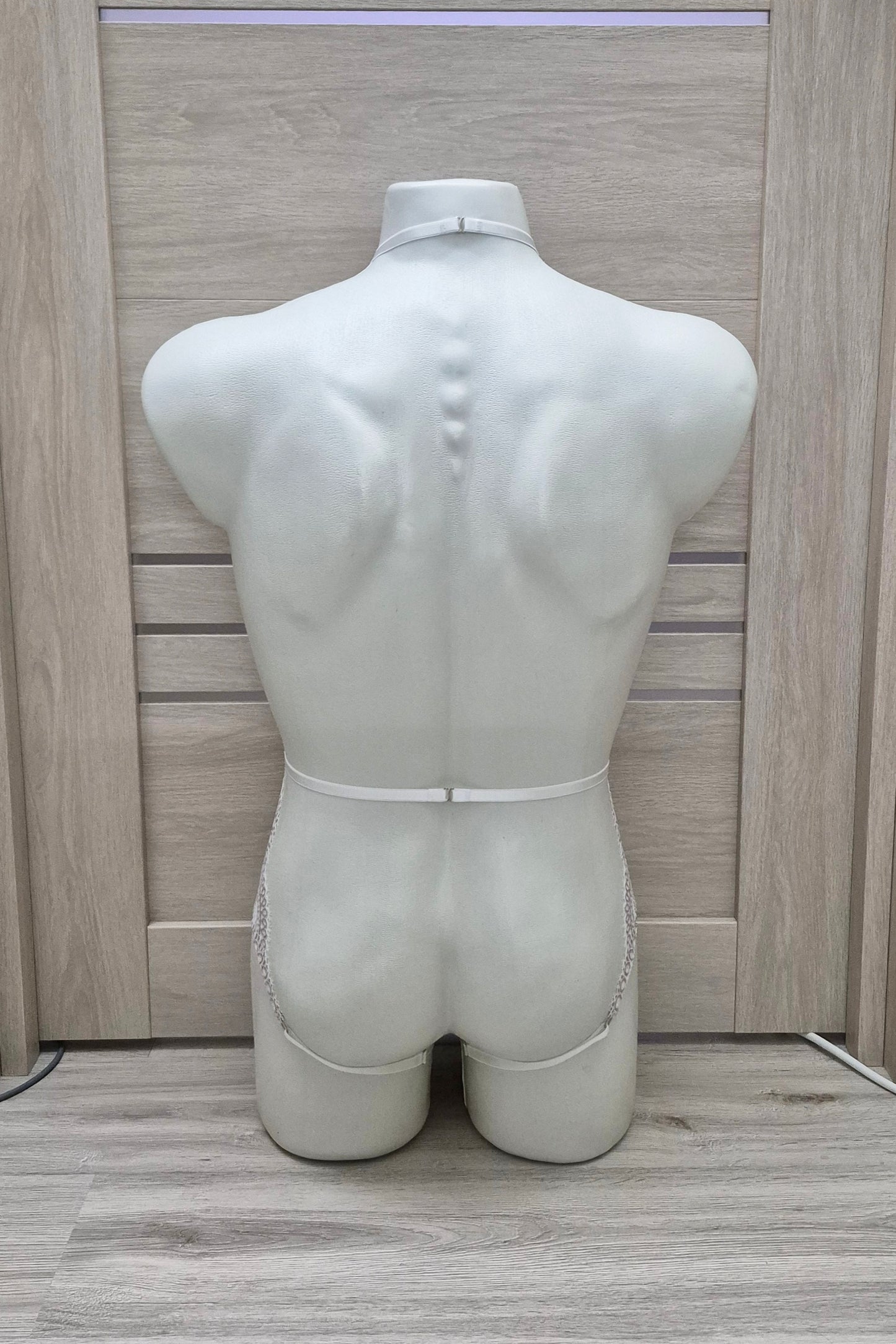 Calliope men - white open lingerie sissy bodysuit