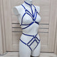 Nyx - blue open lingerie crotchless set