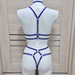 Nyx - blue open lingerie crotchless set