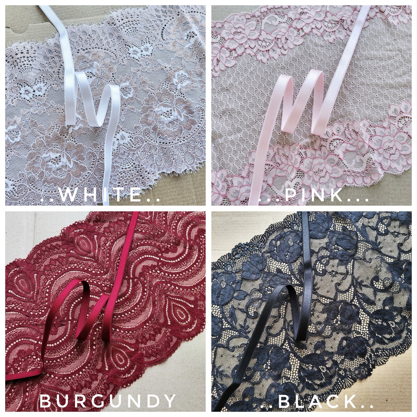 Verbeia - black lace crotchless lingerie set with garter belt