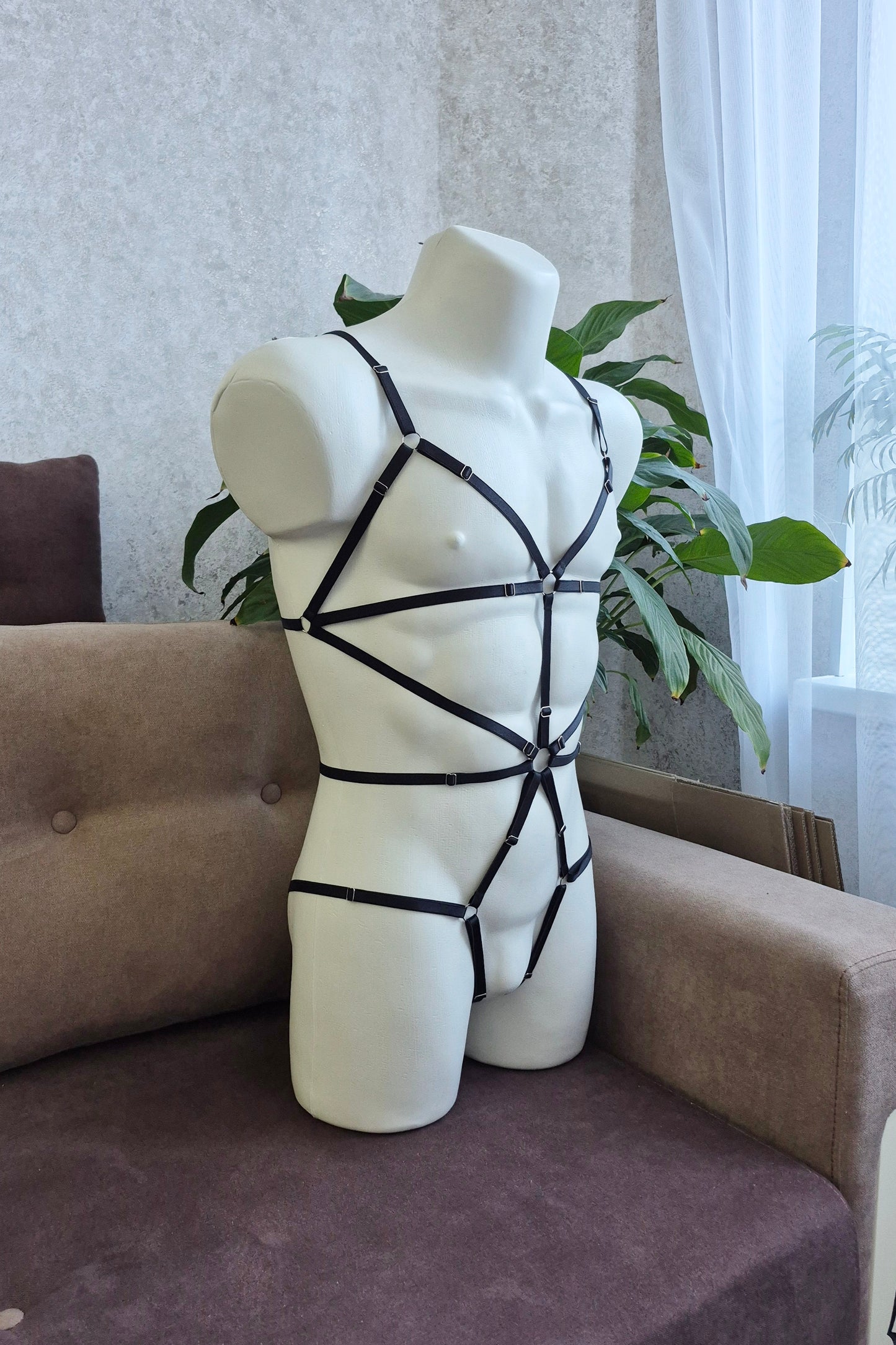 Terpsichore men - harness lingerie bodysuit male