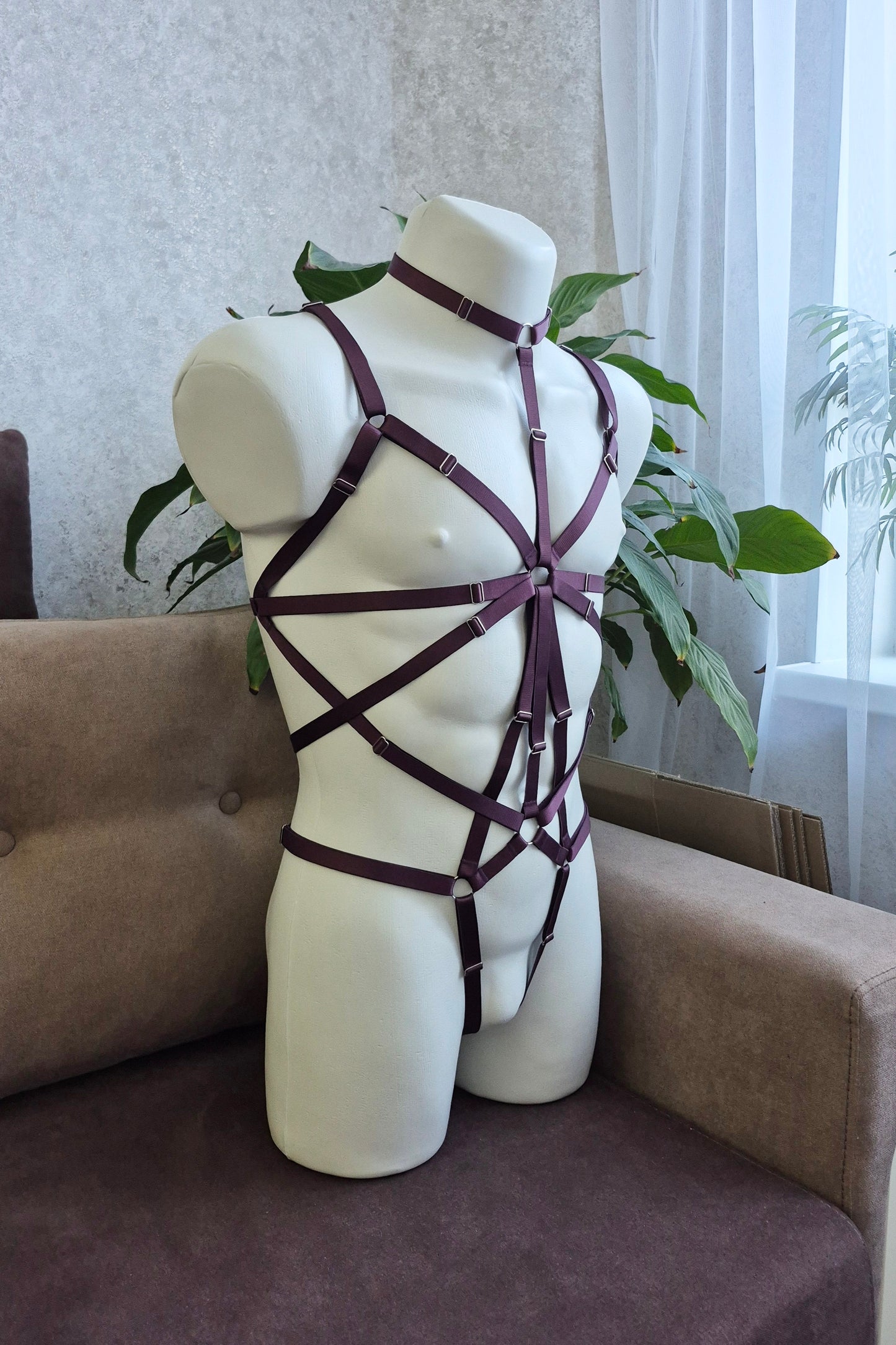 Sigyn men - open crotch male harness lingerie