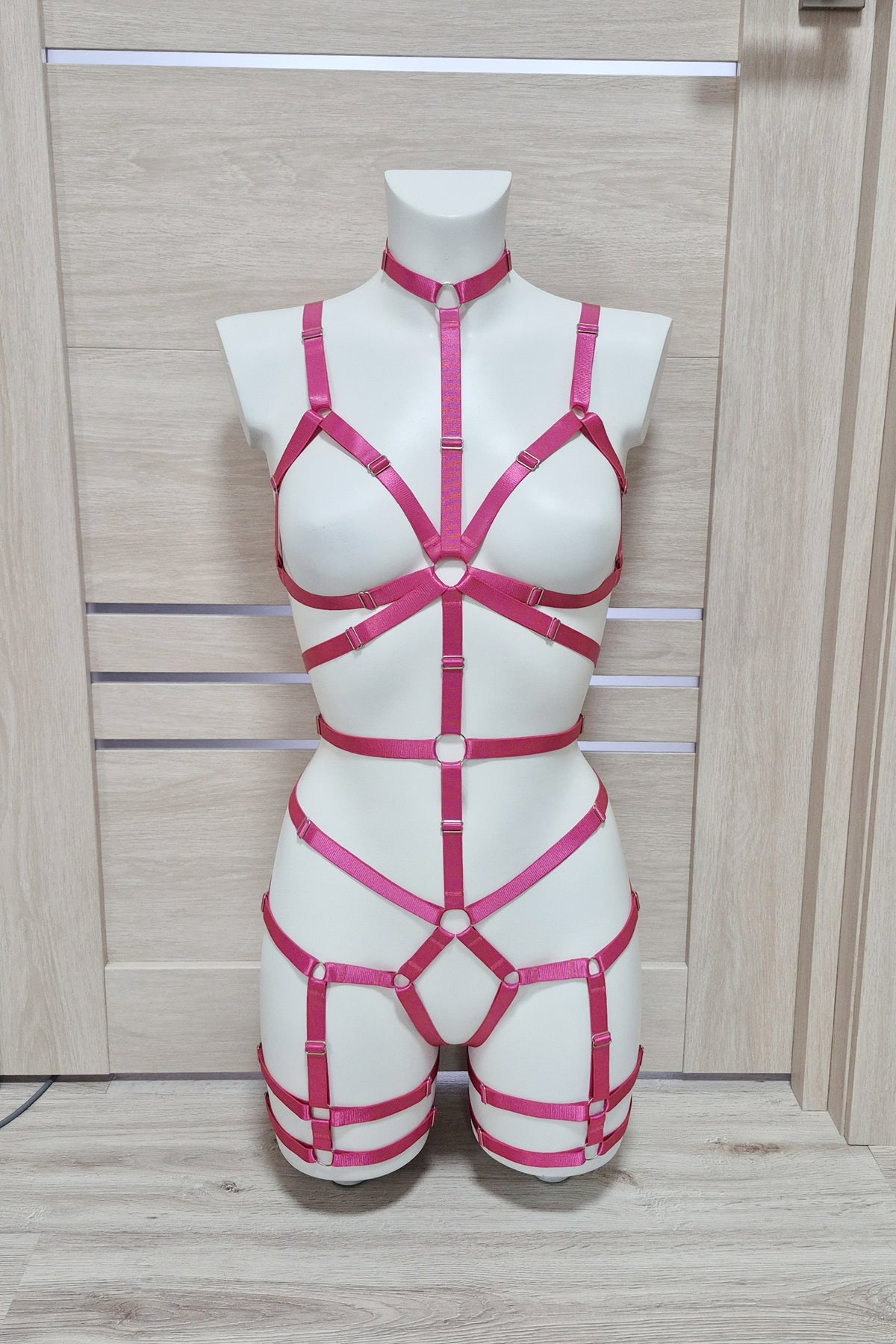 Siren - elastic body harness crotchless lingerie