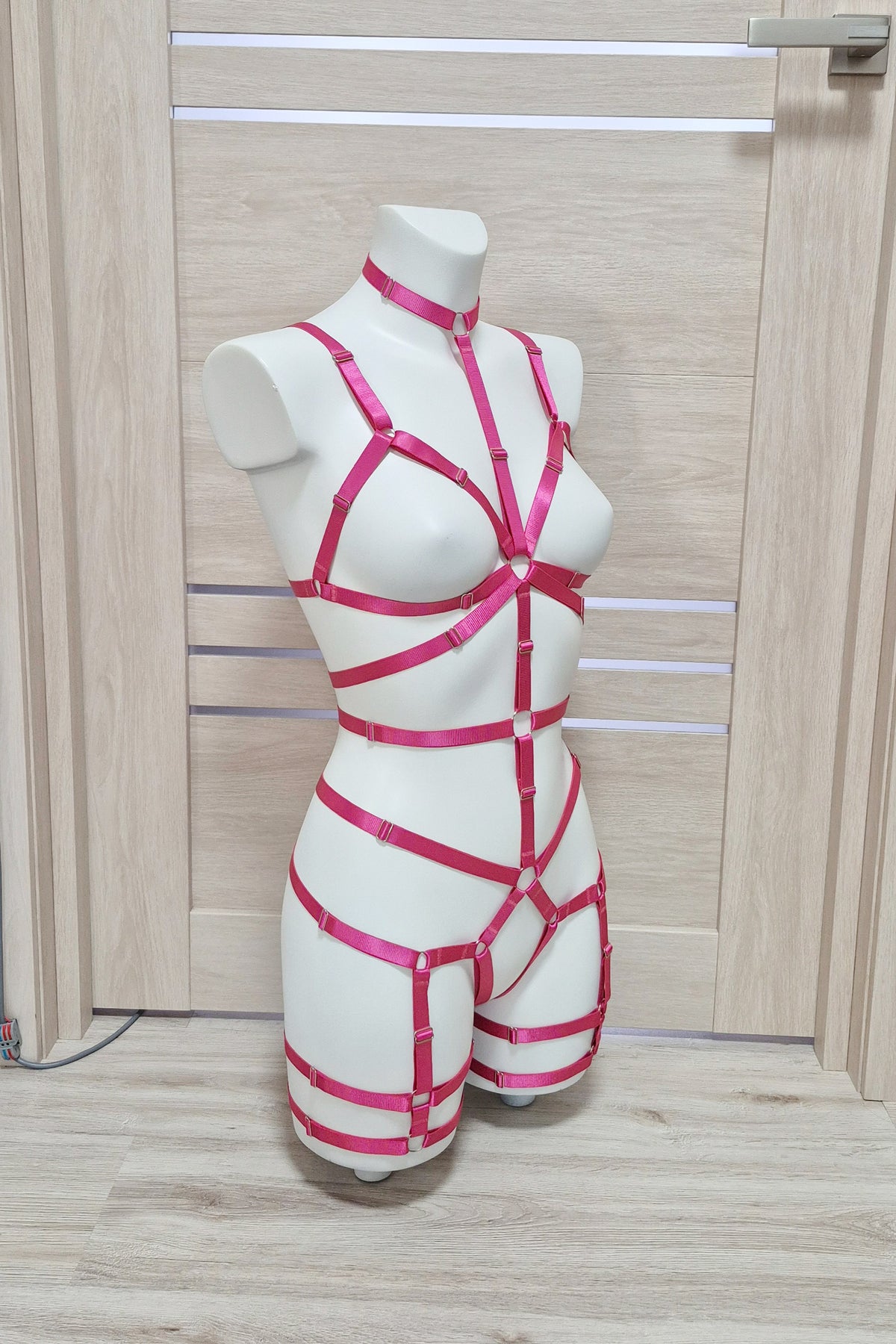 Siren - elastic body harness crotchless lingerie