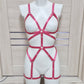 Shakti - pink harness lingerie bodysuit for women