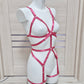 Shakti - pink harness lingerie bodysuit for women