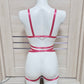 Shakti - pink harness lingerie bodysuit for women