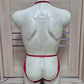 Calliope men - red open crotch bodysuit male