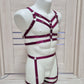 Zisa men - burgundy harness lingerie set festival wear