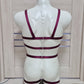 Zisa men - burgundy harness lingerie set festival wear