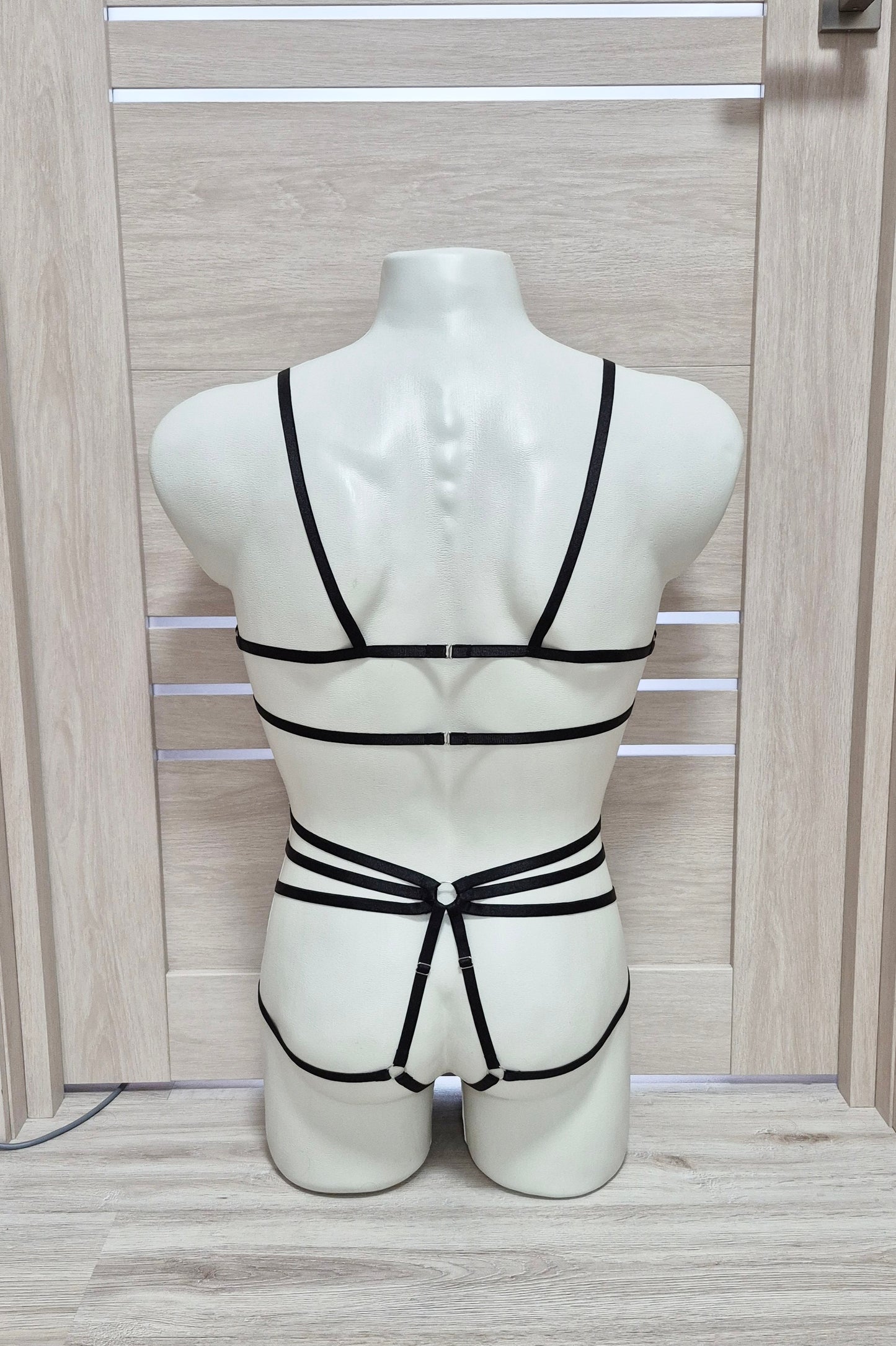 Kitana men - black sissy lingerie harness set male
