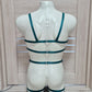 Zorya men - emerald green harness lingerie set