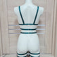 Zorya - green harness festival clothing for women