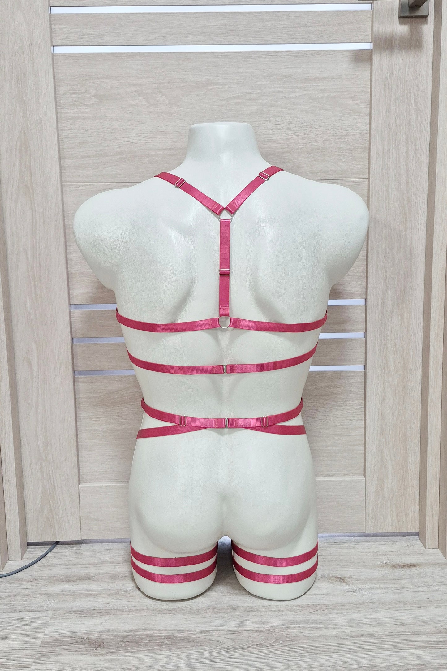 Sif men - pink male harness lingerie set