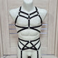 Sif men - black harness lingerie set with garter belt