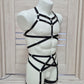 Sif men - black harness lingerie set with garter belt