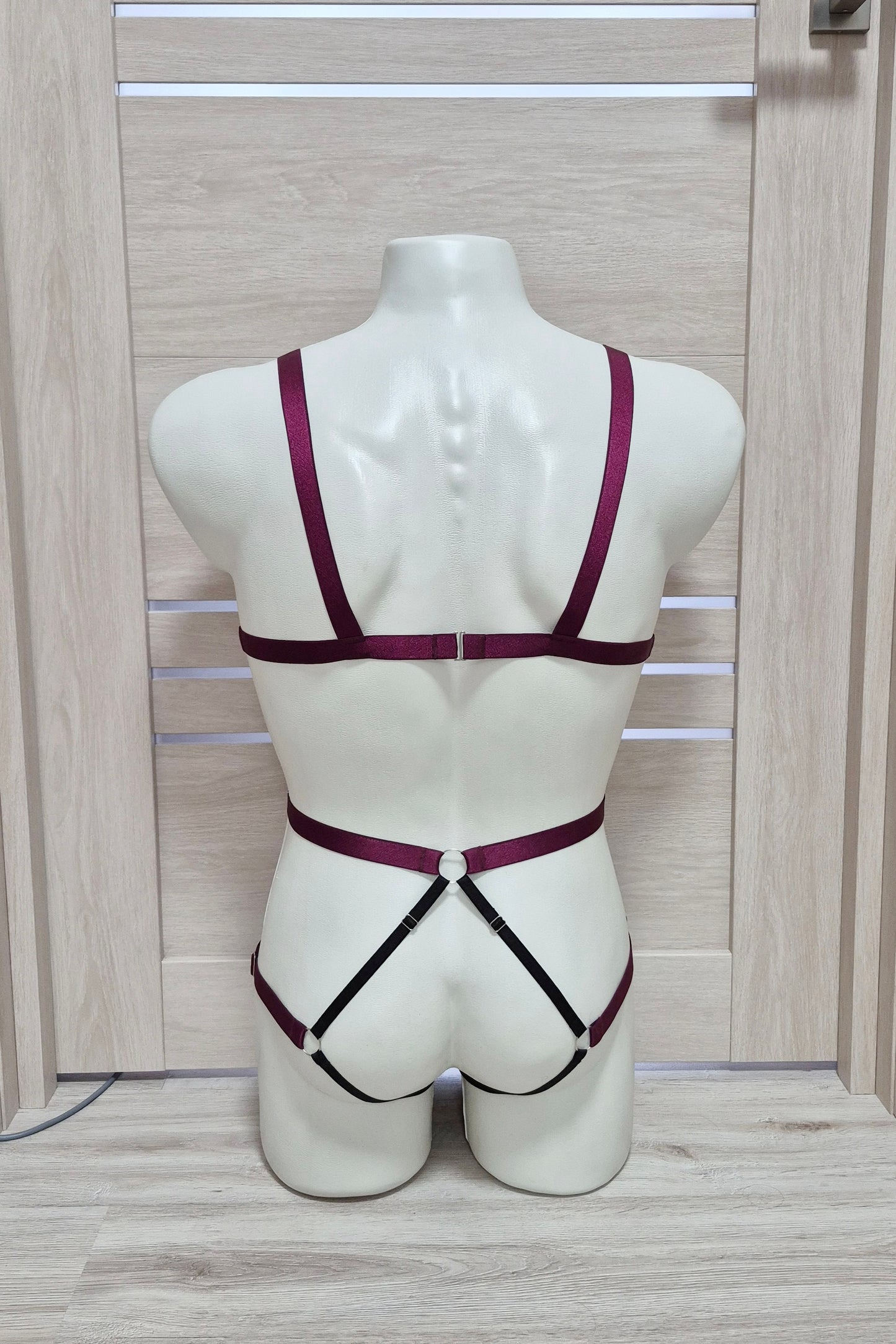 Latis men - wine bodysuit rave clothing