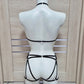 Laksmi - cupless bra and open crotch panties lace lingerie set