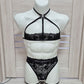 Laksmi men - black crotchless open back lingerie set