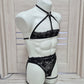 Laksmi men - black crotchless open back lingerie set