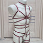Siren II men - burgundy harness bodysuit