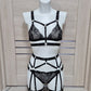 Darla - black lace premium lingerie set female